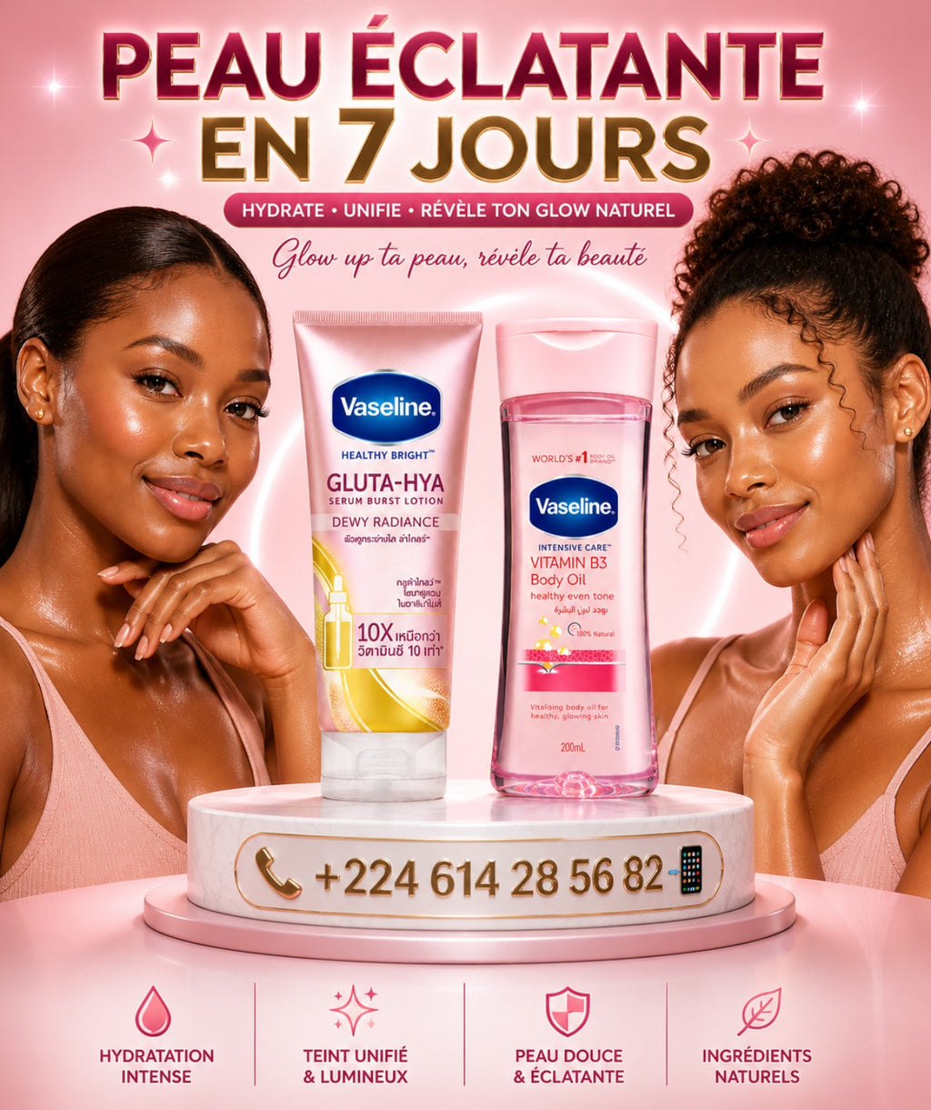 Vaseline Gluta-Hya + Vitamin B3 Body Oil – Duo Parfait Pour Une Peau Éclatante