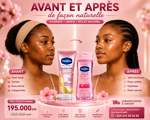 Vaseline Gluta-Hya + Vitamin B3 Body Oil – Duo Parfait Pour Une Peau Éclatante