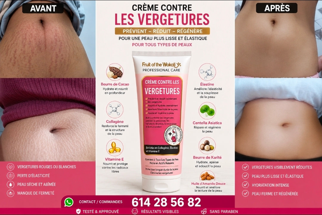Crème Contre les Vergetures - Fruit of the Wokali
