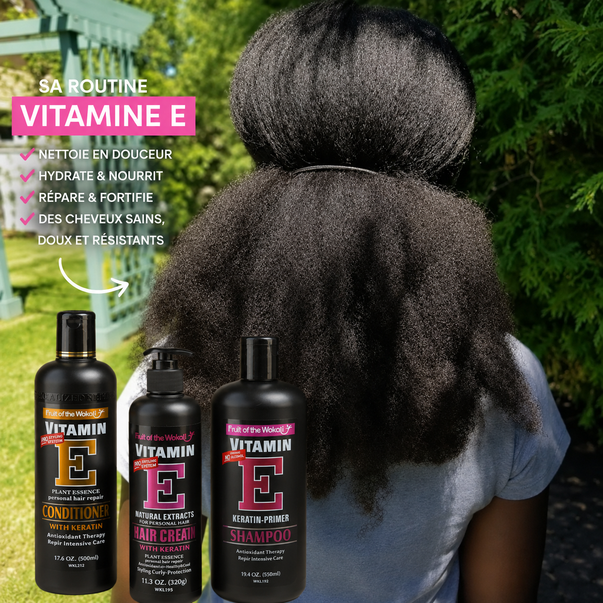 Kit Vitamine E à la Kératine – Pousse & Réparation Cheveux